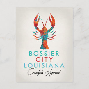 Bossier City Louisiana Crawfish Bright Briefkaart