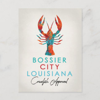 Bossier City Louisiana Crawfish Bright Briefkaart