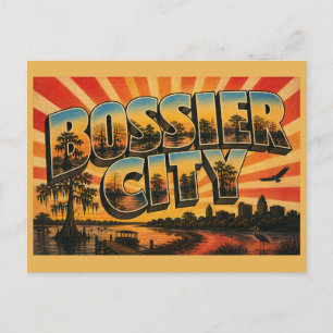 Bossier City Louisiana Red River Cipressen Moeras Briefkaart