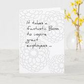 Boss's Day Kaart van medewerkers (Gele Bloem)