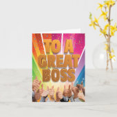 Boss's Day Wenskaart - Grote Baas Kaart (Gele Bloem)