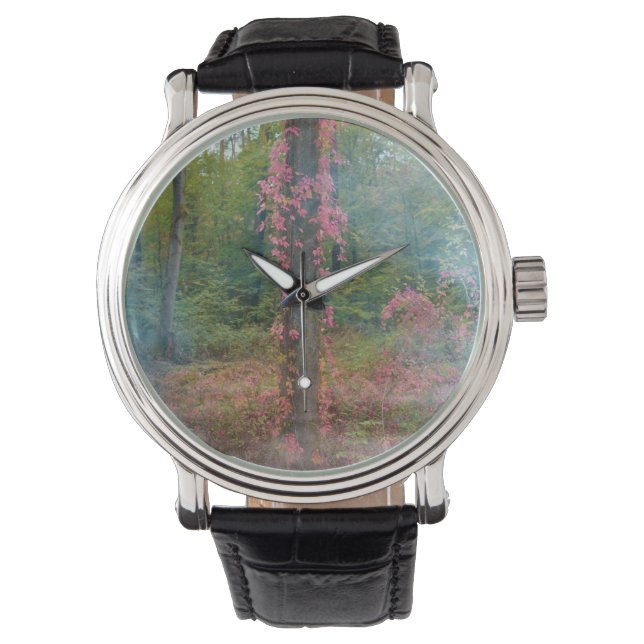 Bosstemming poster ronde klok horloge (Voorkant)