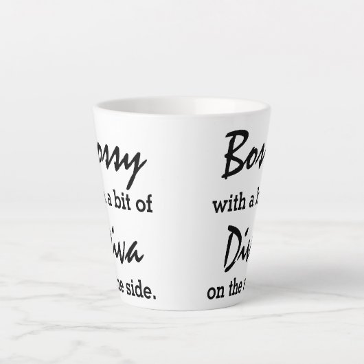 Bossy Avec Un Peu De Diva Moderne Latte Mug (Devant)