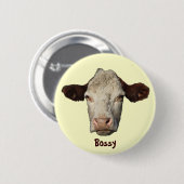 Bossy de Koe Ronde Button 5,7 Cm (Voorkant /achterkant)