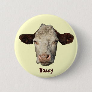 Bossy de Koe Ronde Button 5,7 Cm