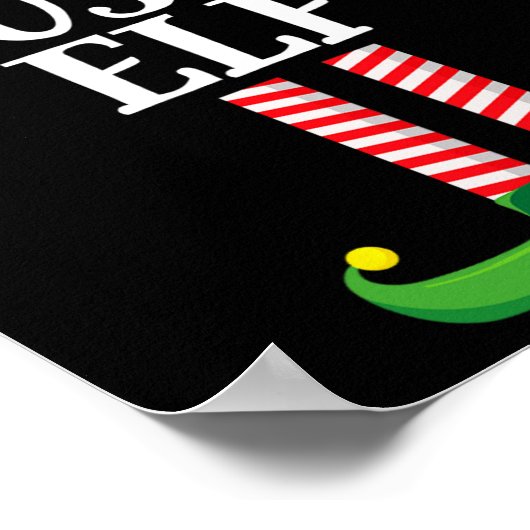 Bossy Elf Matching Familiegroep Kerstfeest Py Poster (Hoek)