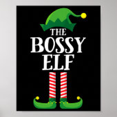 Bossy Elf Matching Familiegroep Kerstfeest Py Poster (Voorkant)