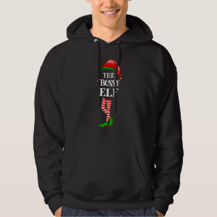 Bossy Elf Matching Family Kerstmis Hoodie