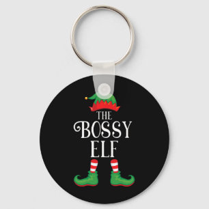 Bossy Elf Matching Group Xmas Funny Family Christm Sleutelhanger
