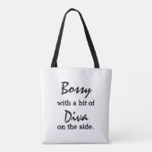 Bossy met een beetje diva Trendy Tas (Achterkant)