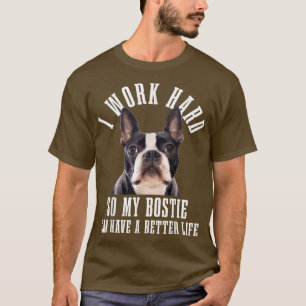 Bostie mam Dog Dad Funny Boston Terrier T-shirt