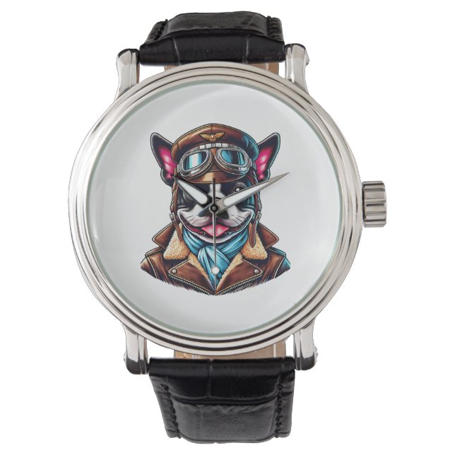 Bostie Pilot Design Horloge (Voorkant)