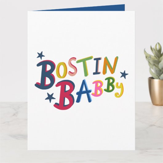 BOSTIN BABBY Black Pays Mots Nouvelle Carte Bébé (Petite plante)