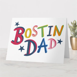 Bostin Dad Black Country Birthday of Vaderdag Kaart