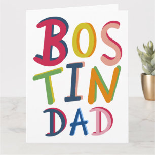 Bostin Dad Black Country Birthday of Vaderdag Kaart