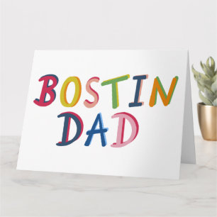 Bostin Dad Black Country Birthday of Vaderdag Kaart