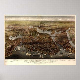 Boston - 1873 (Parsons en Atwater) BigMapBlog Poster
