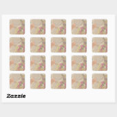 Boston 2 vierkante sticker (Vel)
