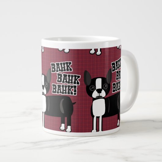 Boston Accent Terrier Pattern Extra Grote Mok (Voorkant rechts)