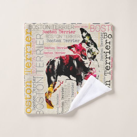 Boston adorable Terrier (Gant de toilette)