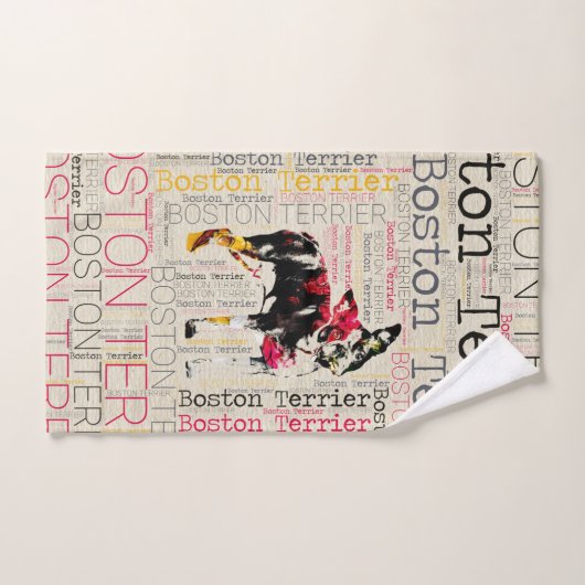 Boston adorable Terrier (Serviette à main)