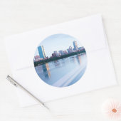 Boston Back over Charles River Ronde Sticker (Envelop)