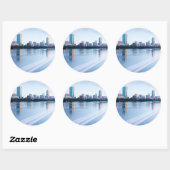 Boston Back over Charles River Ronde Sticker (Vel)