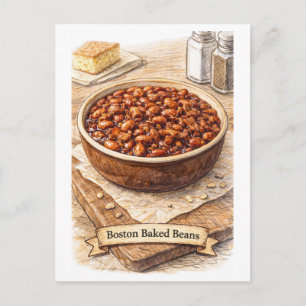 Boston Baked Beans (Amerikaanse Eetseries) Ansicht Briefkaart
