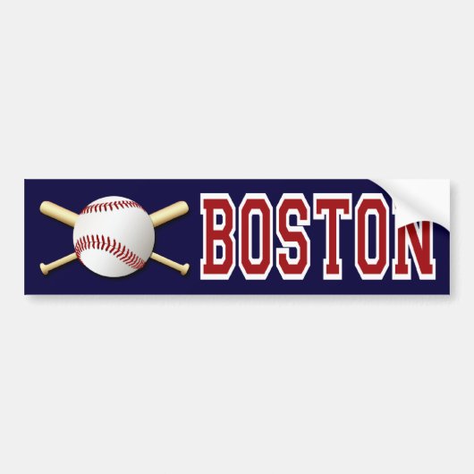 BOSTON BASEBALL BUMPERSTICKER (Voorkant)