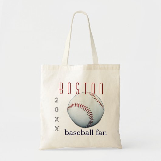 Boston Baseball Fan Canvas tas (Voorkant)