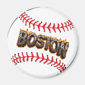 Boston Baseball Magnet Magneet (Voorkant)