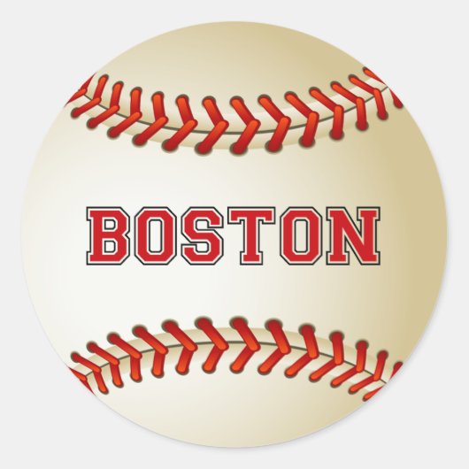 BOSTON BASEBALL RONDE STICKER (Voorkant)