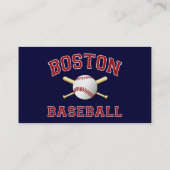 BOSTON BASEBALL-VISITEKAARTJES VISITEKAARTJE (Achterkant)