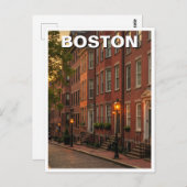 Boston Beacon Hill Travel Briefkaart (Voorkant / Achterkant)