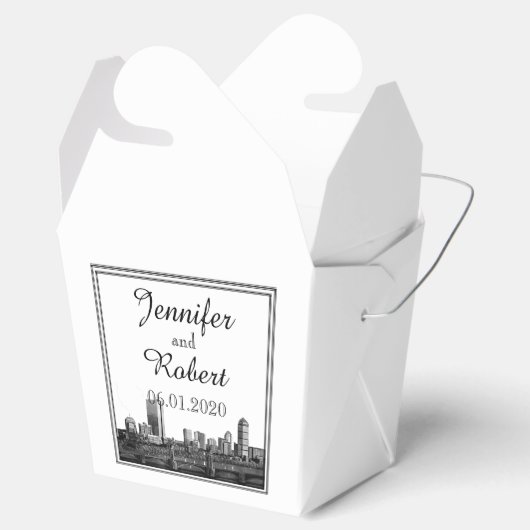 Boston Bestemming Bruiloft Favor Box Bedankdoosjes (Geopend)