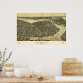 Boston birdseye map - 1899 (Walker) BigMapBlog Poster (Keuken)