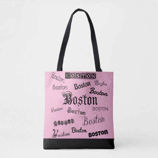 Boston Black Fonts Draagtas (Voorkant)