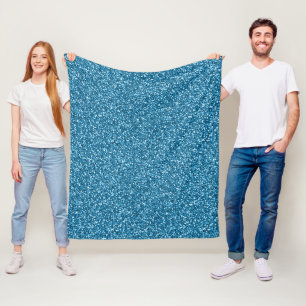Boston Blauwe Glitters Fleece Deken