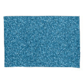 Boston Blauwe Glitters Kussensloop (Voorkant-Links)