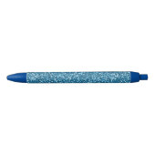 Boston Blue Glitter Zwarte Inkt Pen (Voorkant)