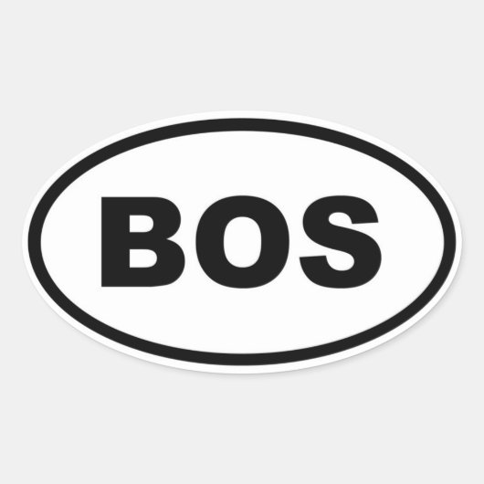 Boston BOS Ovale Sticker (Voorkant)