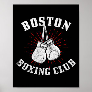 Boston Boxing Club Distressed Boxing Handschoenen Poster