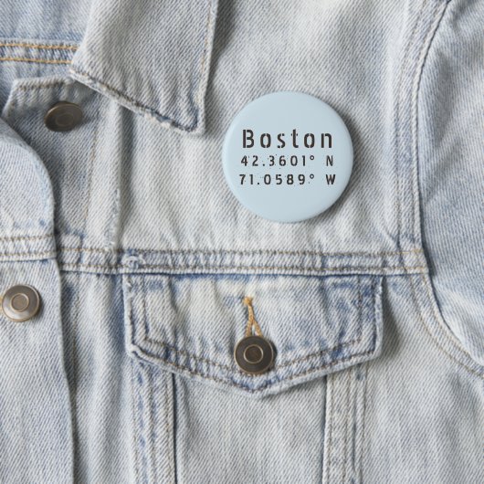 Boston Breedtegraad Lengtegraad Ronde Button 5,7 Cm (In situ)