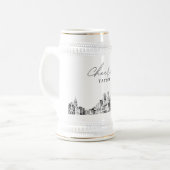 Boston Bridal Party Gift gepersonaliseerd Bierpul (Voorkant links)