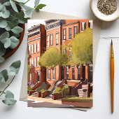 Boston Brownstones | Carte d'eau Beacon Street