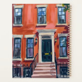 Boston Brownstones Massachusetts Watercolor (Dos)