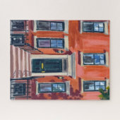 Boston Brownstones Massachusetts Watercolor Legpuzzel (Horizontaal)