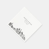 Boston bruiloft cocktail servet (Hoek)