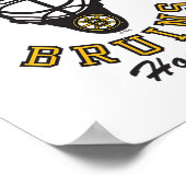 Boston Bruins Hockey Mask Gray Officially Licensed Poster (Hoek)