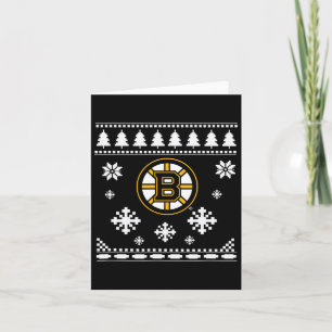 Boston Bruins Lelijke Kersttrui Vakantie Kaart